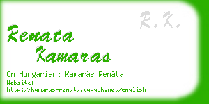 renata kamaras business card